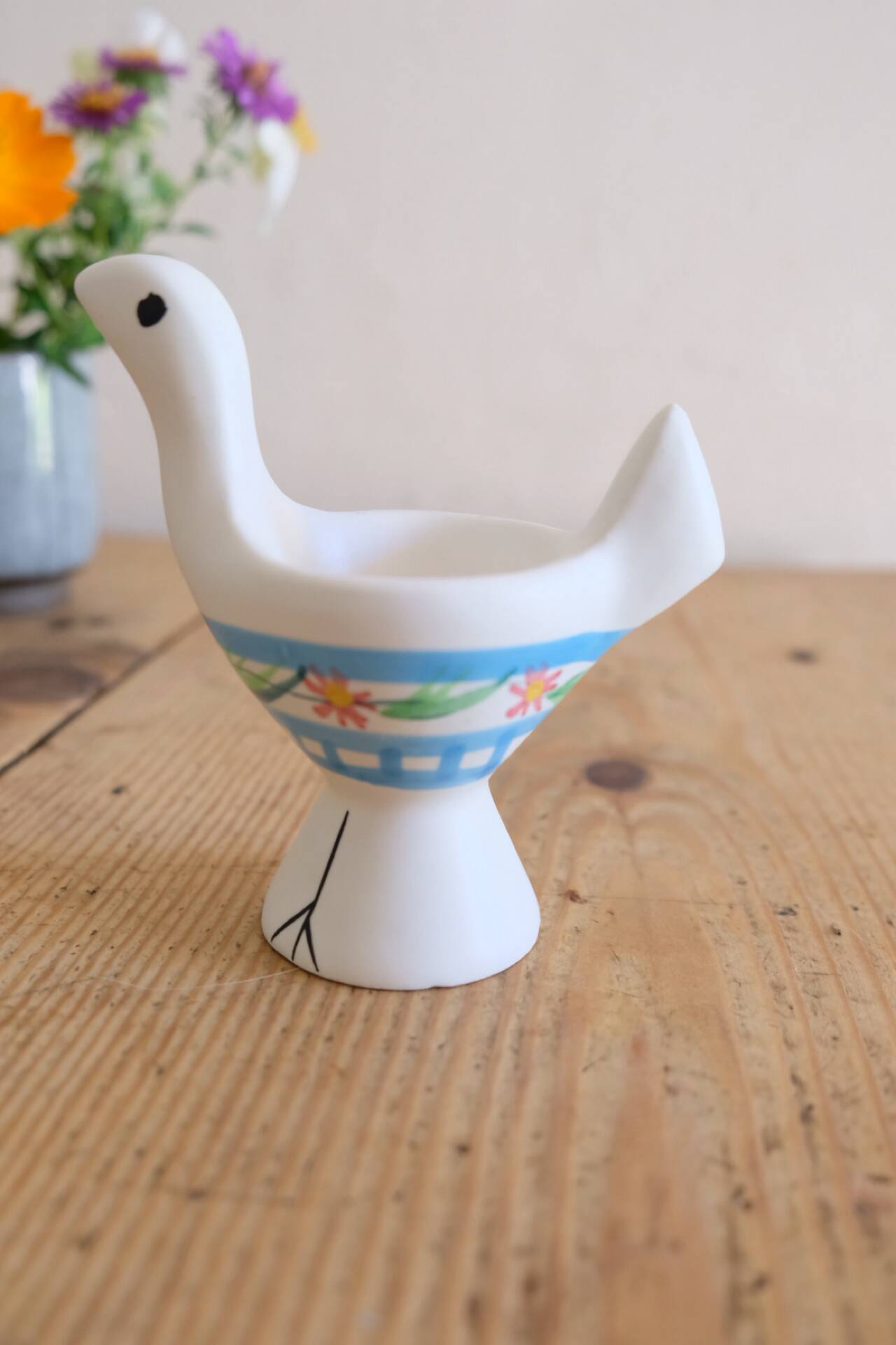 Bird-shaped ceramic egg cup – unique piece – collector – probably