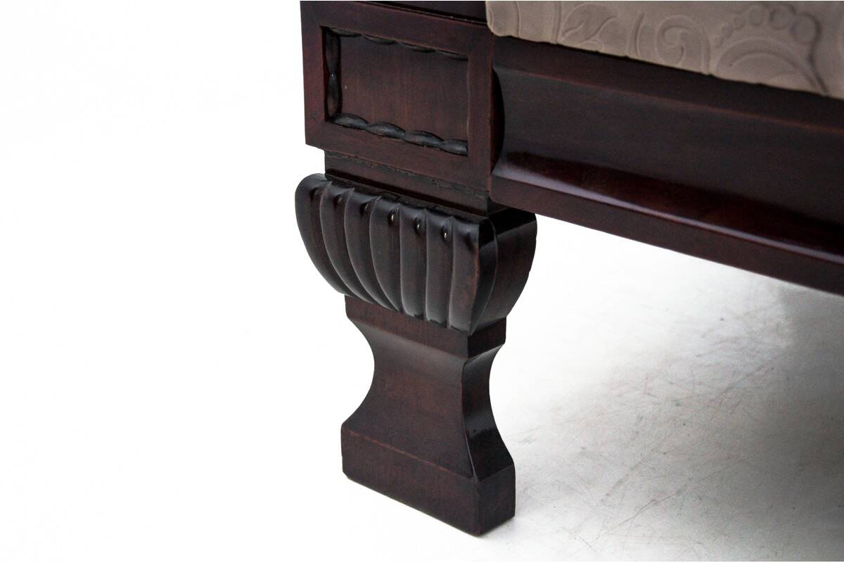 Antique sofa in Biedermeier style, Northern Europe, circa 1840.