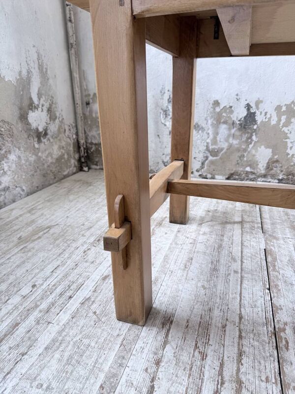 Table mobilier montagne 1950 hêtre massif