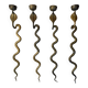 Série de 4 grands bougeoirs serpents sculpturaux en laiton patiné – an
