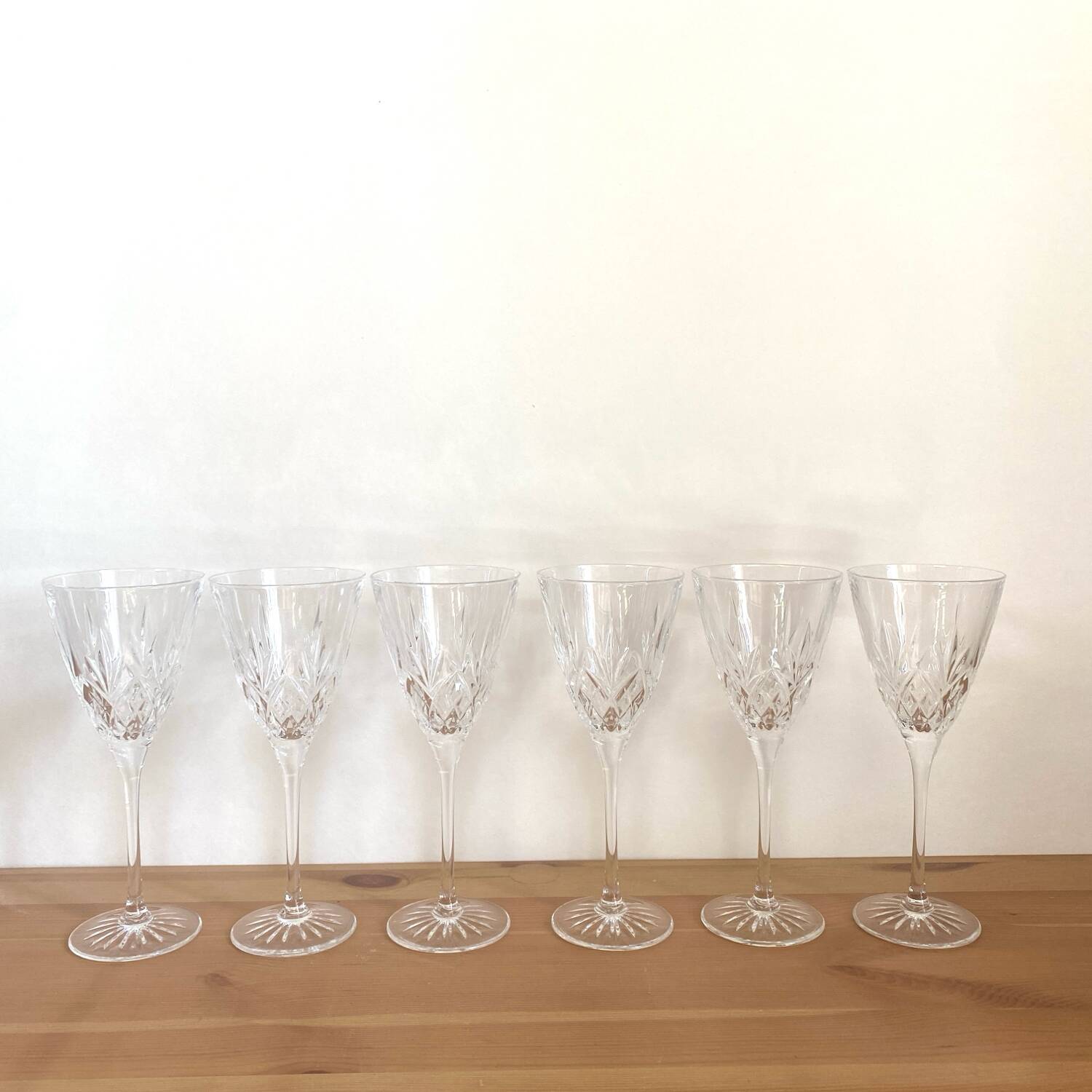 Thomas webb wine glasses - crystal - roméo model - vintage