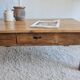 Vintage rectangular wooden coffee table