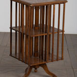 Walnut and marble revolving bookcase 1900