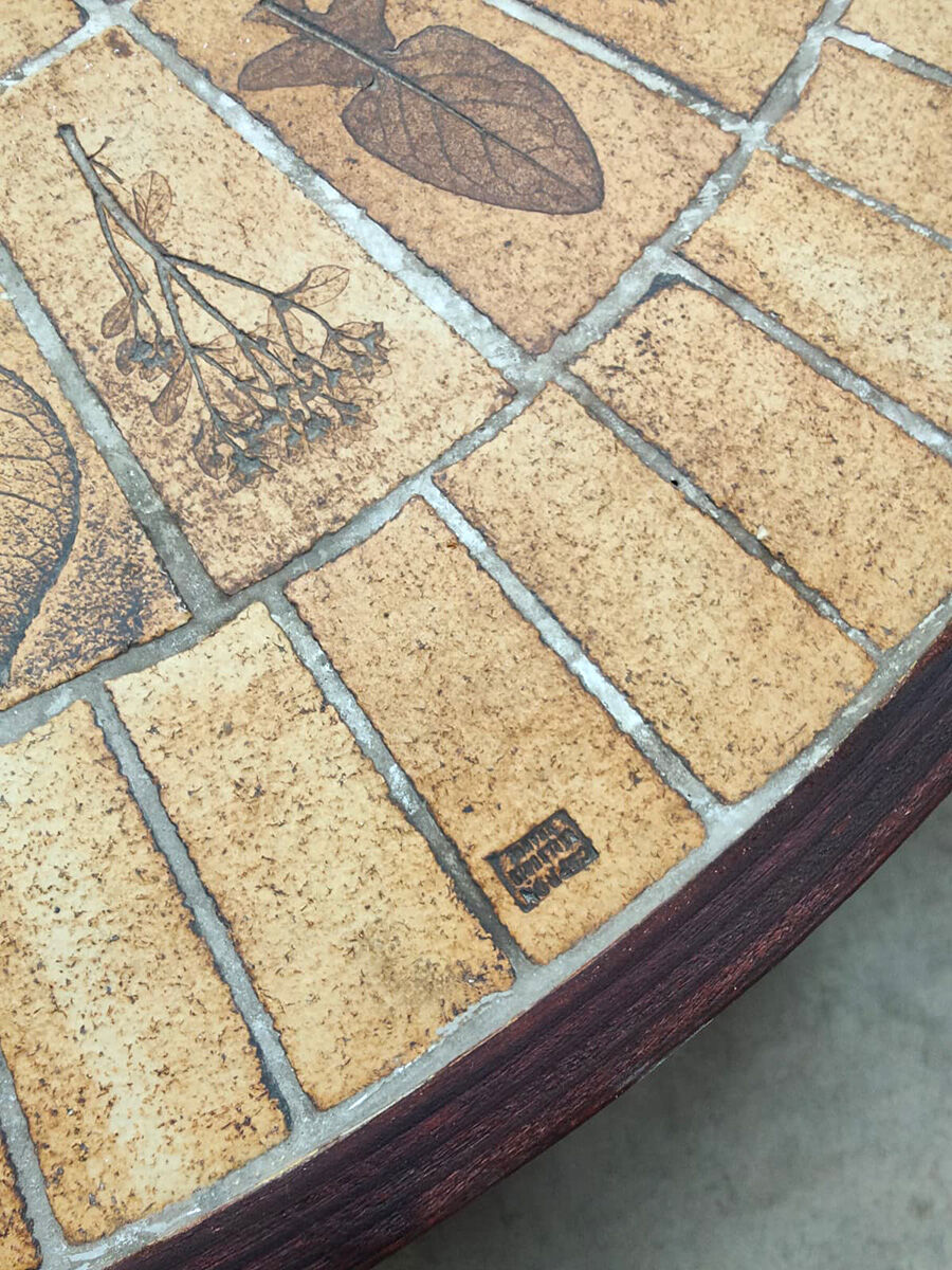 French Riviera vintage ceramic coffee table Roger Capron 1970s