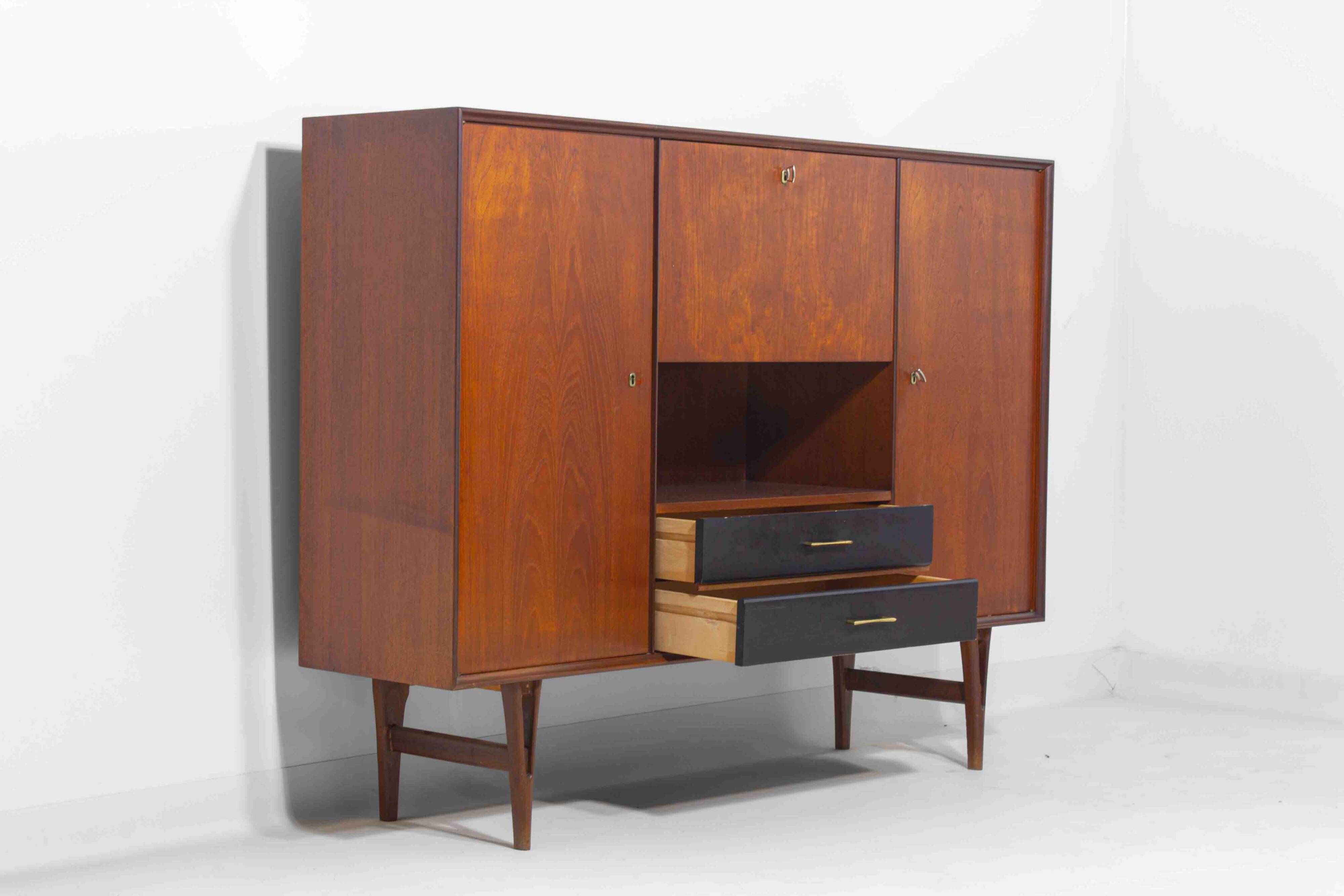 Mid-century highboard by Van Pelt, Belgium 1960s