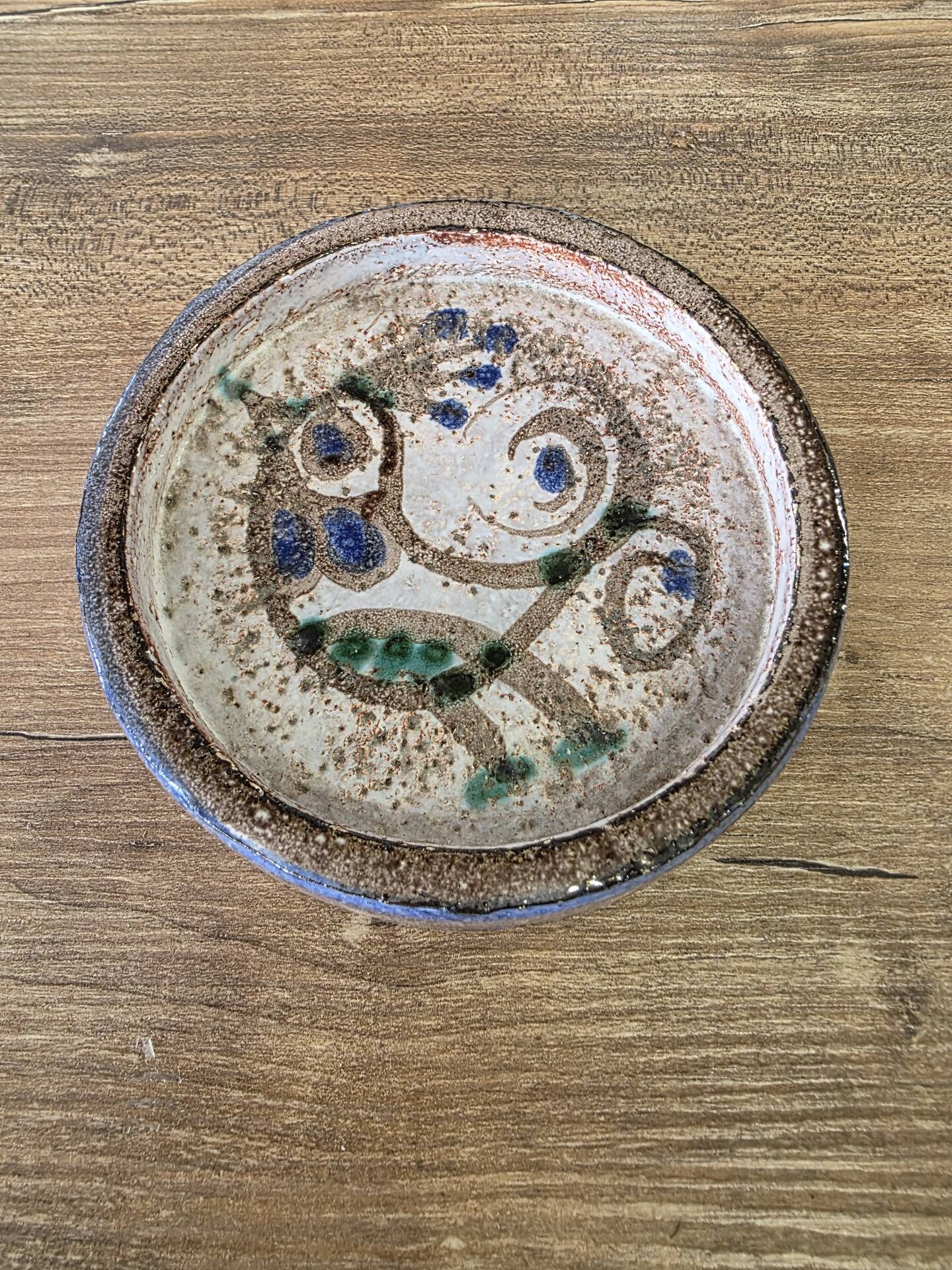 Ceramic dish with bird design, Le Mûrier Vallauris style (12 cm)