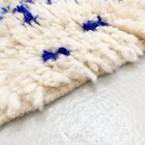 Azilal Moroccan Berber rug with majorelle blue patterns 1.40x0.92m