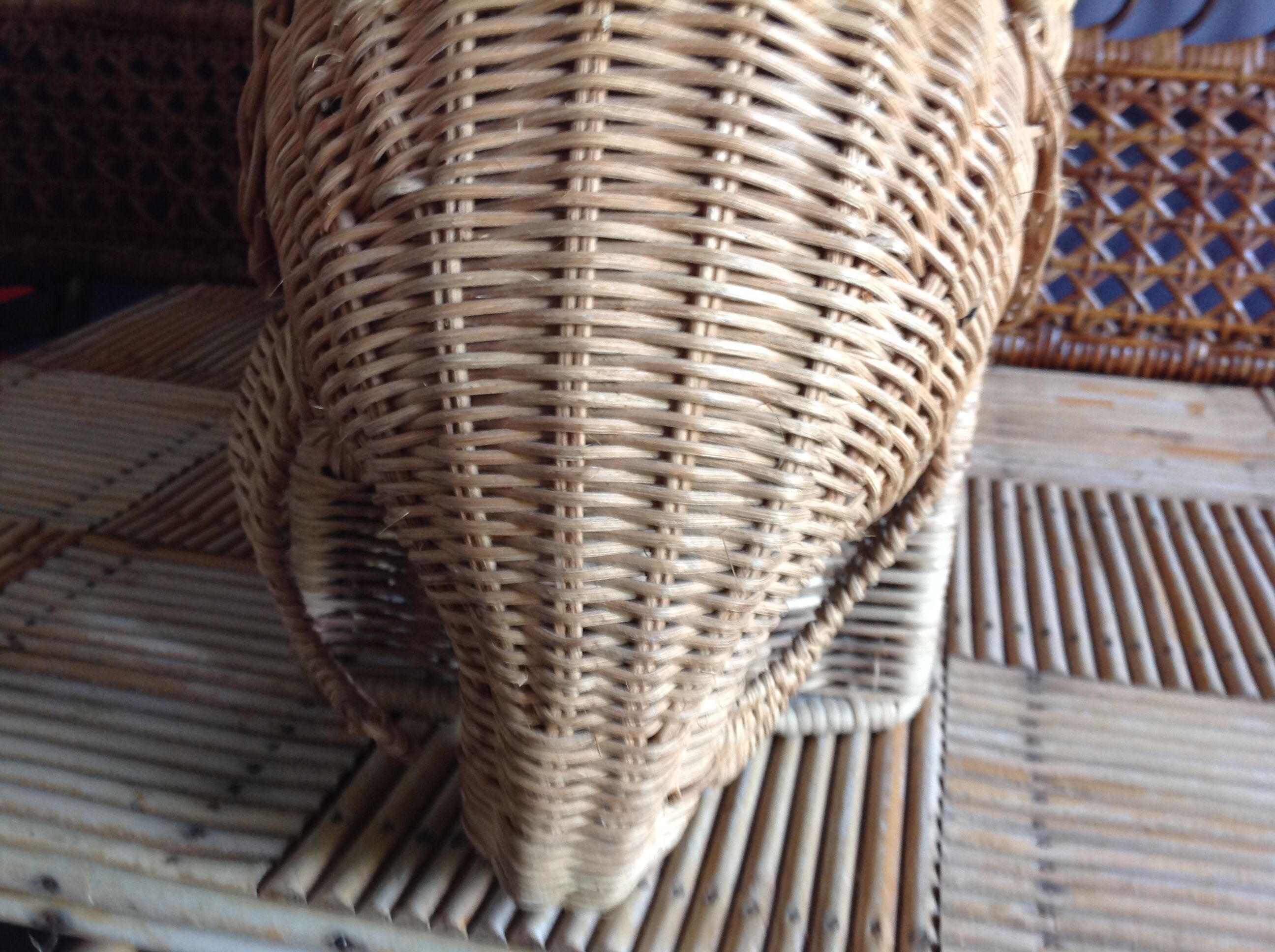 Vintage elephant basket