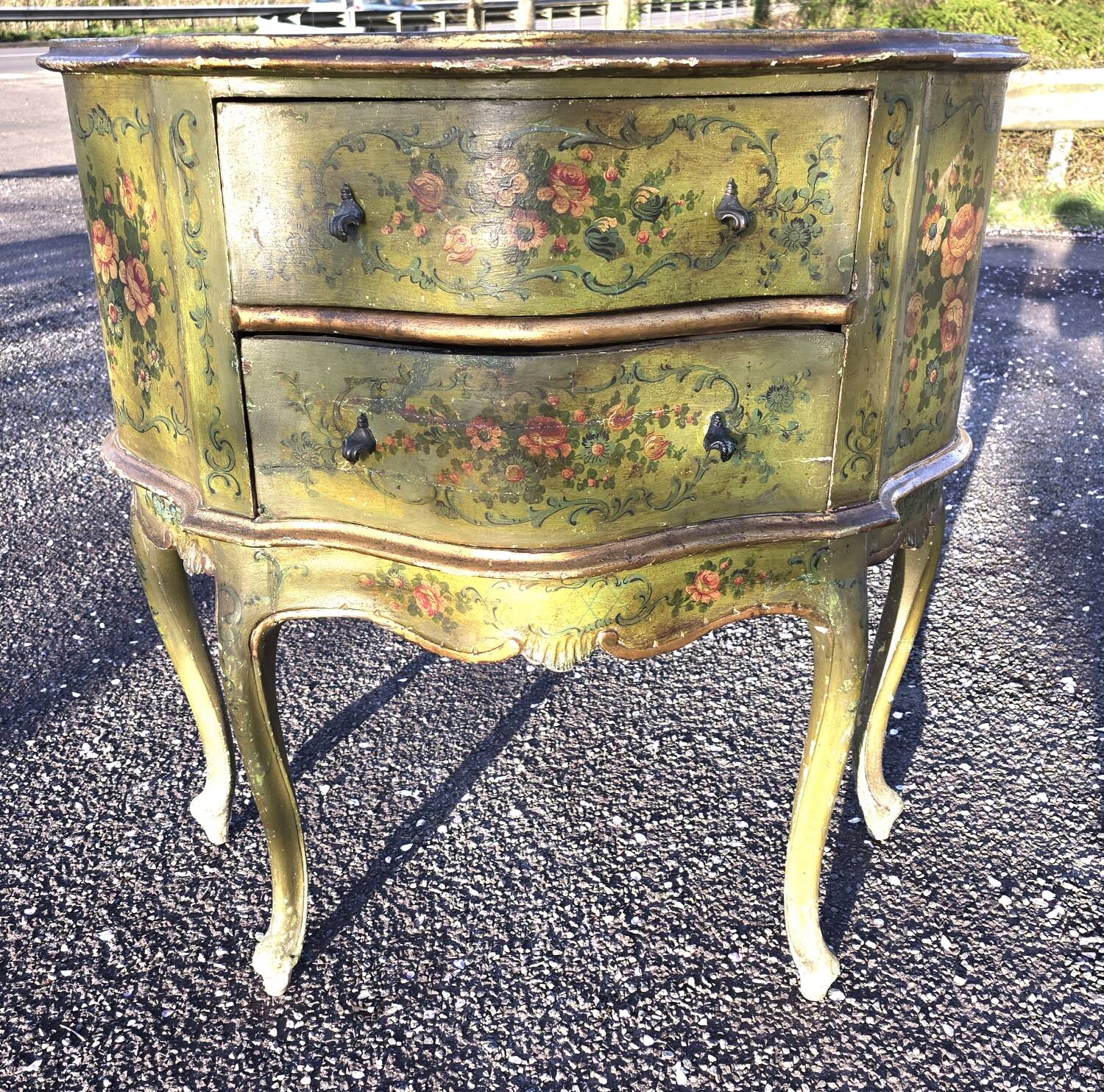 Antique vintage painted chest of drawers