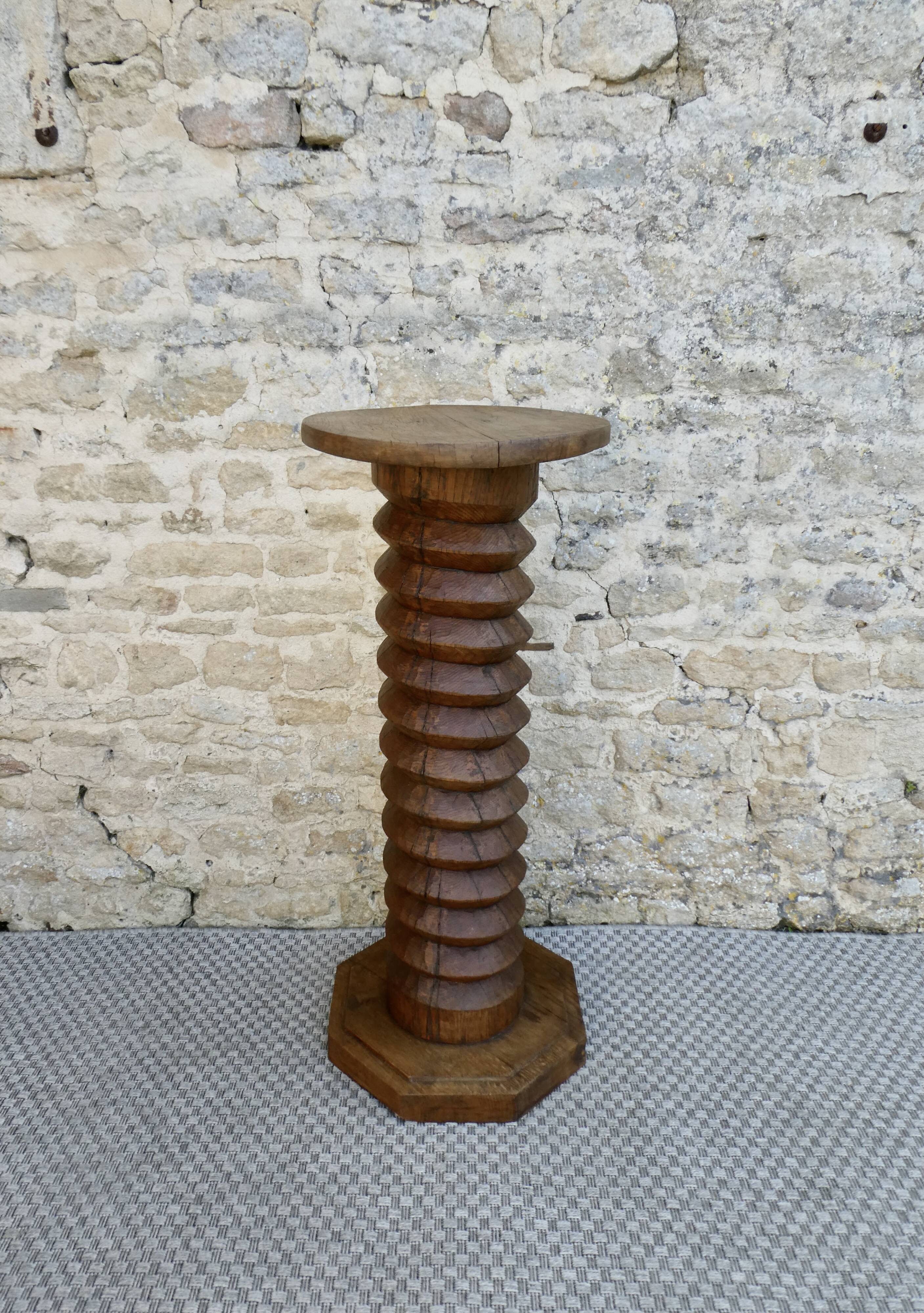Old press screw stool