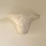 Pair of plaster wall sconces, palmette decoration, 20th century