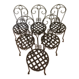 Set of.6 forged chairs