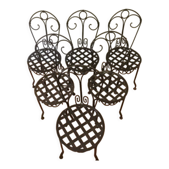 Set of.6 forged chairs