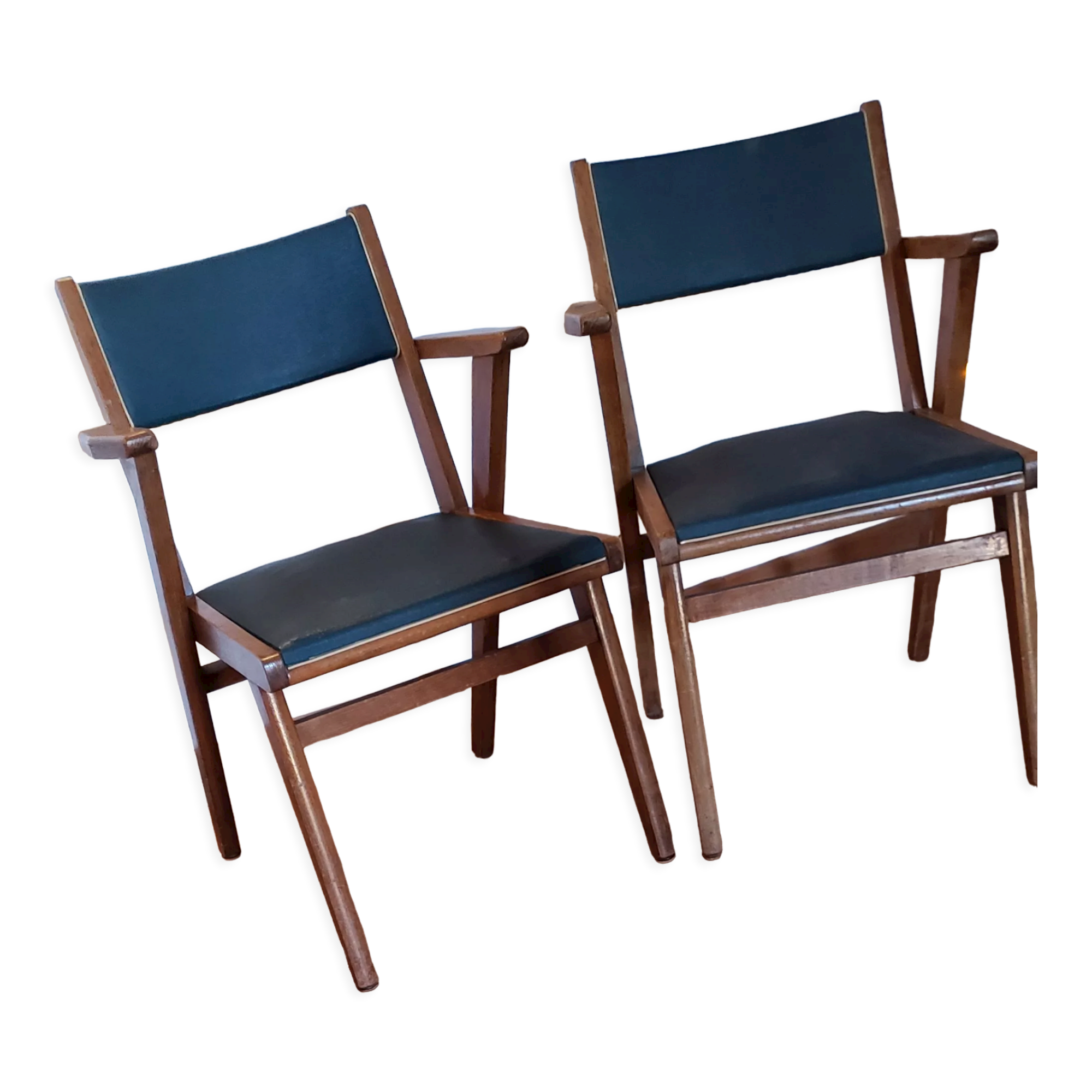 Pair of bridge armchairs