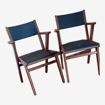 Pair of bridge armchairs