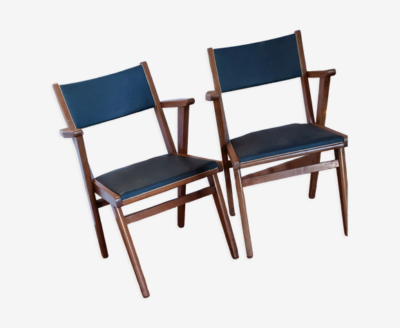 Paire de fauteuils bridge