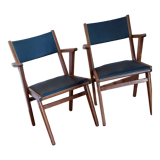 Pair of bridge armchairs