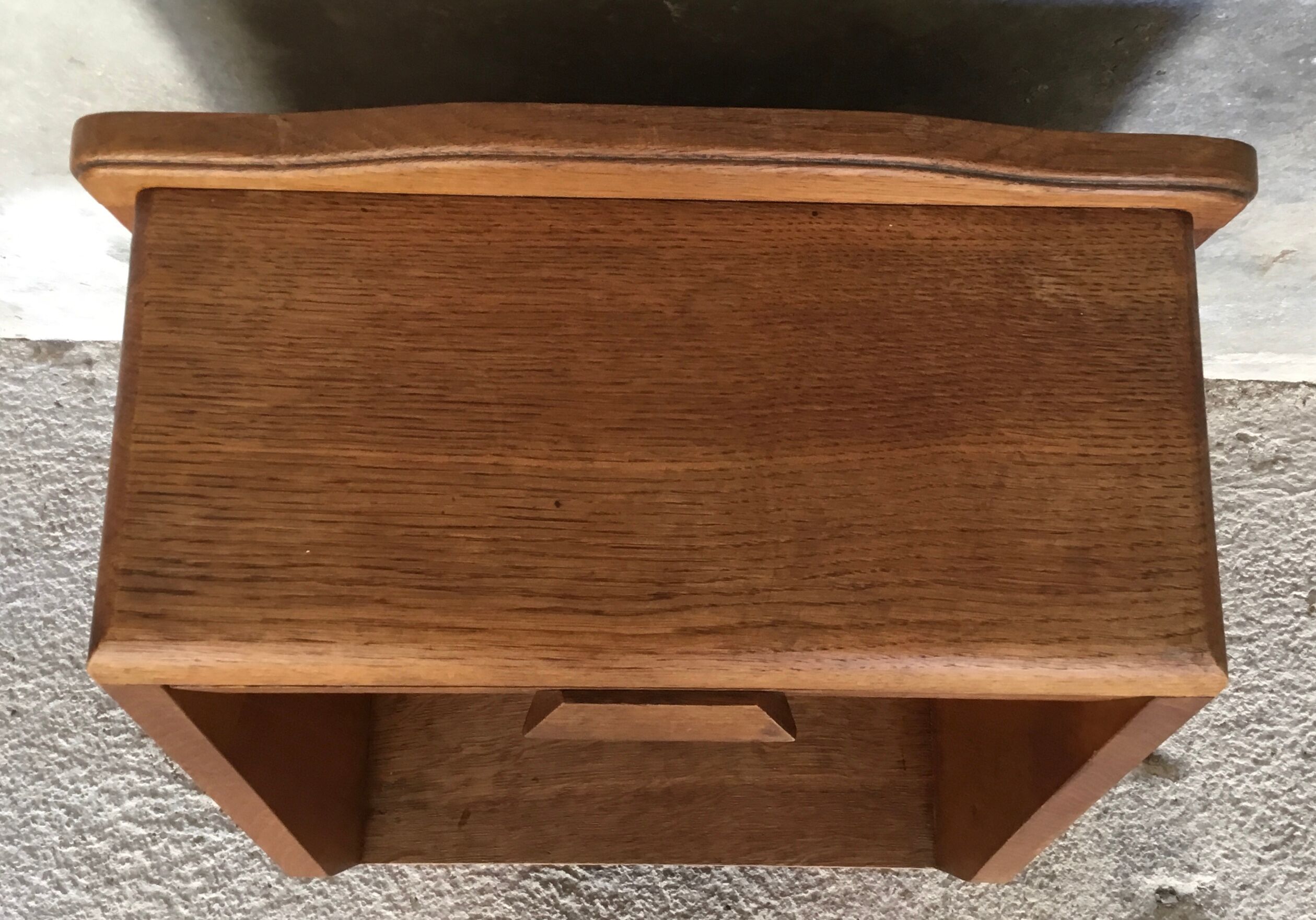Modernist bedside in solid oak - 1950