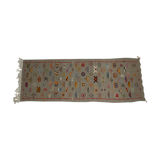 Berber carpet wool woven and embroidered from the High Atlas