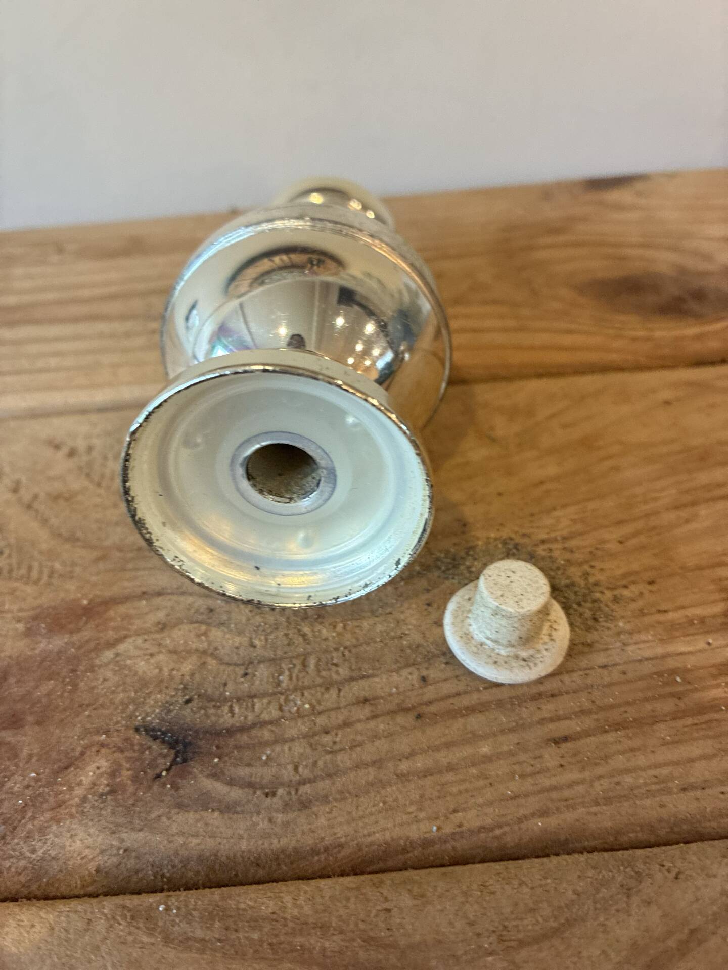Vintage silver-plated table service duo – Mustard pot with spoon