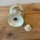 Vintage silver-plated table service duo – Mustard pot with spoon