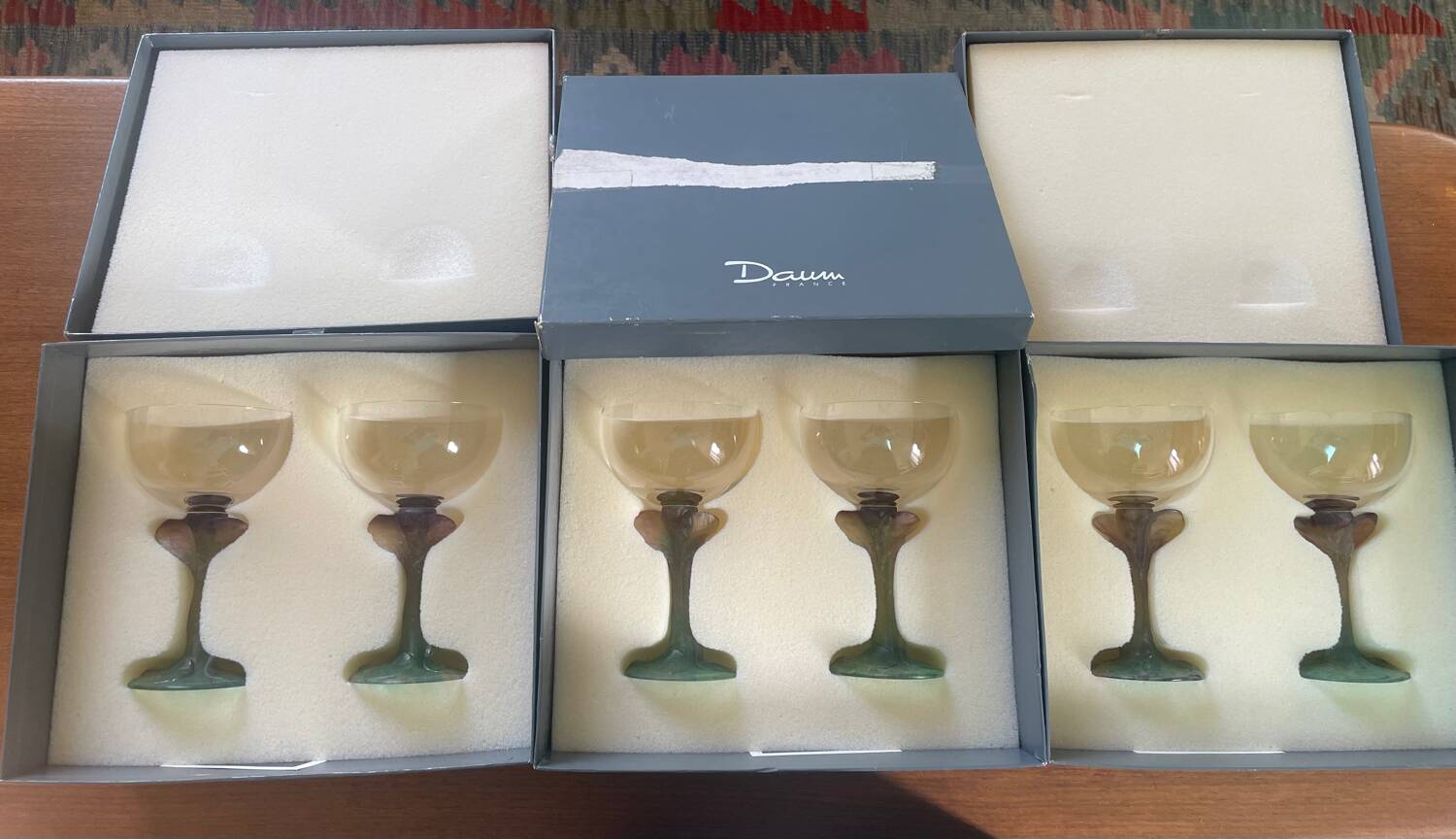 Lot  de 2 Verres Daum nature
