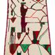 Moroccan Berber rug in cream wool, abstract patterns - 263x160 cm
