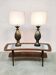 Ensemble de lampes de table ananas vintage en laiton, Français
