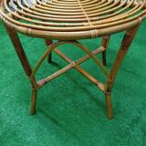 Table basse ronde en rotin