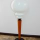 Modern table lamp, 1970s, metal, wood and glass, E27