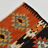 3x10 Boho Style Kilim Runner Rug, Peach Orange Vintage Runner, 73x296 Cm