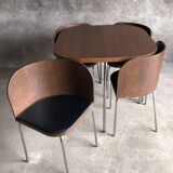 Fusion table and four chair set, vintage Ikea, 1990