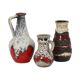 Set of 3 West German Fat Lava Pottery Vases