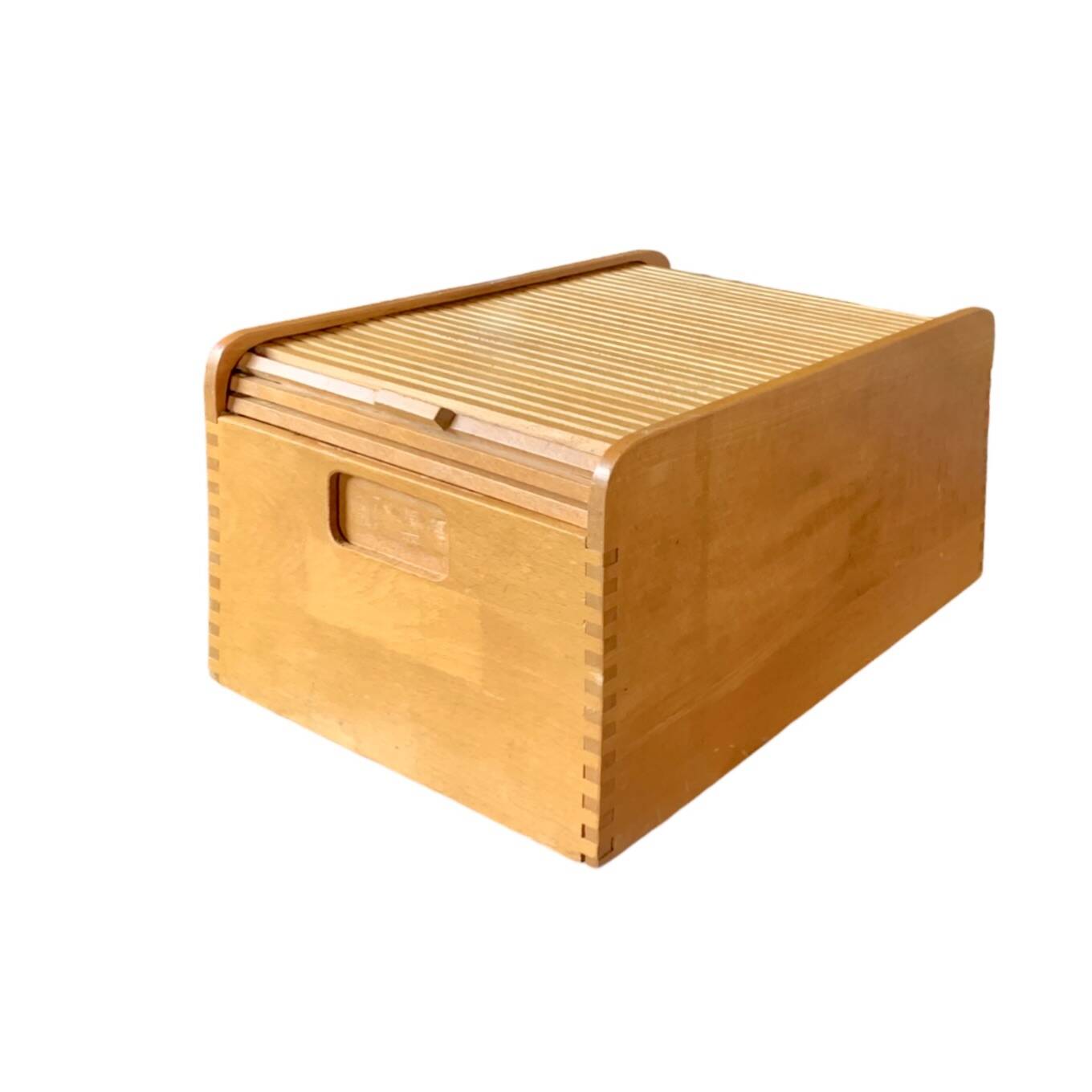 Old wooden filing box with shutter