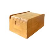 Old wooden filing box with shutter