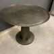 Industrial grey metal round table