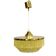 Hans-Agne Jakobsson T-603 pendant lamp in brass with yellow fringes.