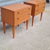 Pair of Scandinavian bedside tables