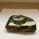 Vintage malachite ashtray in dark green tones