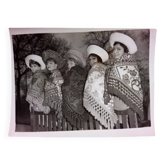 Photographie de mode originale, Edward Mann Hats,printemps été 1962