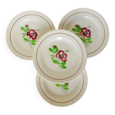 4 dessert plates from Digoin Sarreguemines model Beaucaire 210842