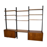 Scandinavian teak wall bookcase