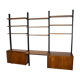 Scandinavian teak wall bookcase