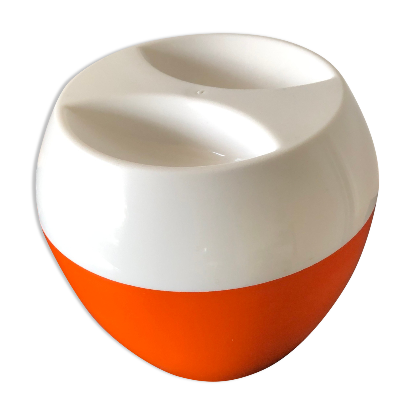 White and orange ice cube tray 1970s