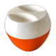 White and orange ice cube tray 1970s