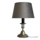 Silver and Velvet Metal Candlestick Lamp