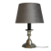 Silver and Velvet Metal Candlestick Lamp