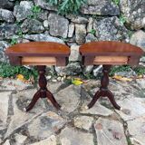 Small pair of Regency style mahogany bedside tables, 20th century period