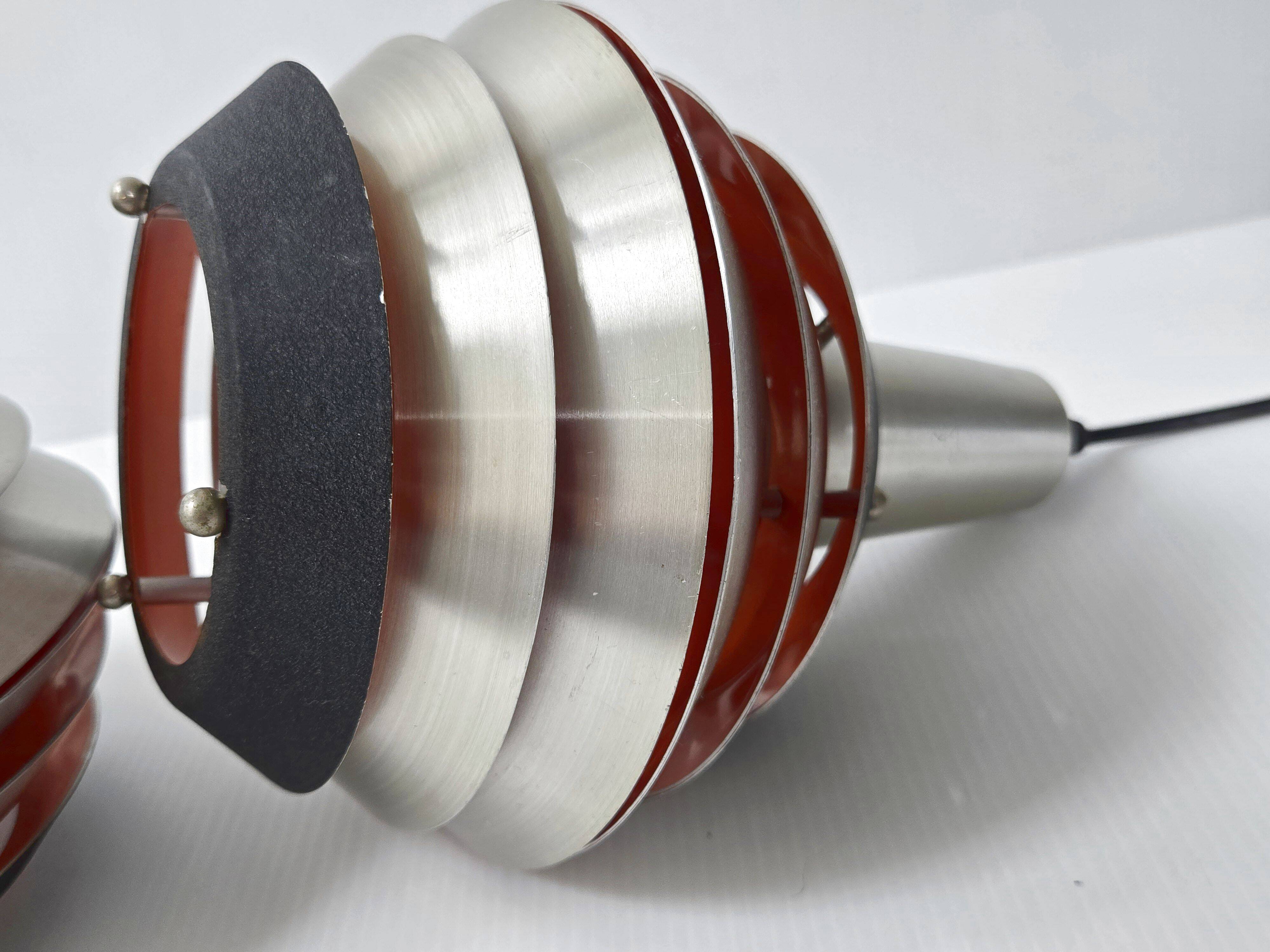 Pair of vintage pendant lights by Lakro Amstelveen 1960