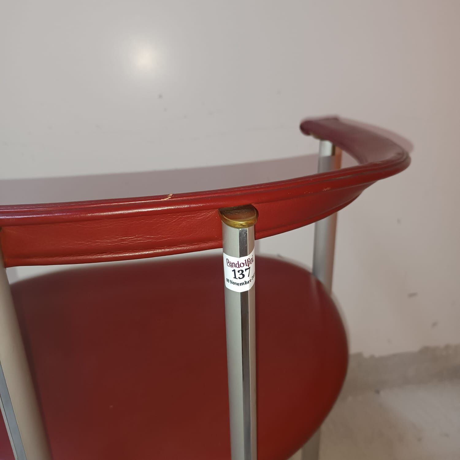 Set of 4 leather dining chairs